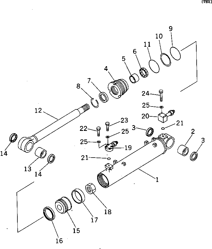 Схема запчастей Komatsu D65E-12-E - TОБОД КОЛЕСАMING ЦИЛИНДР ОСНОВН. КОМПОНЕНТЫ И РЕМКОМПЛЕКТЫ