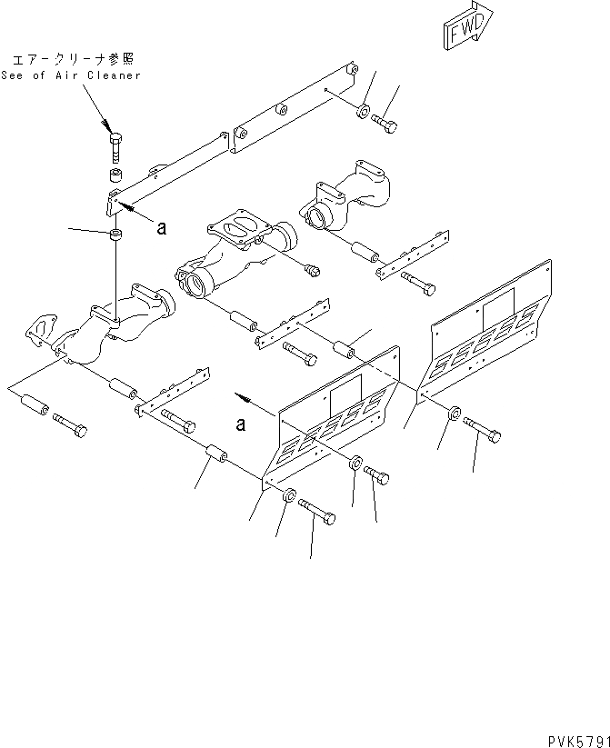 Схема запчастей Komatsu D65E-12 - ХЛАДАГЕНТ ПРЕДПУСКОВ. ПОДОГРЕВ (THERMAL ЧАСТИ КОРПУСА) (ДЛЯ СНГ)(№7-) РАЗНОЕ