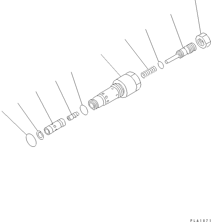 Схема запчастей Komatsu D65E-12 - РУЛЕВ. УПРАВЛЕНИЕ ЛИНИЯ (РАЗГРУЗ. КЛАПАН) ОСНОВН. КОМПОНЕНТЫ И РЕМКОМПЛЕКТЫ