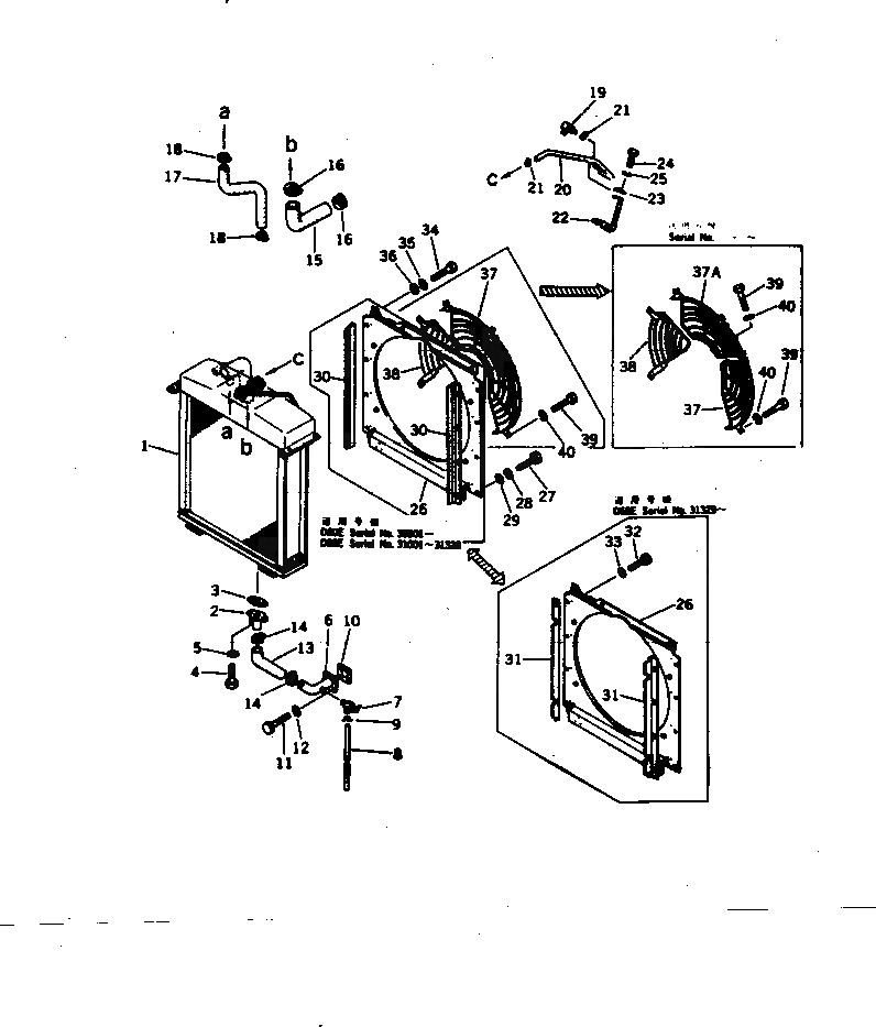 Схема запчастей Komatsu D65E-6 - СИСТЕМА ТРУБ РАДИАТОРА И COVER(№-) КОМПОНЕНТЫ ДВИГАТЕЛЯ И ЭЛЕКТРИКА