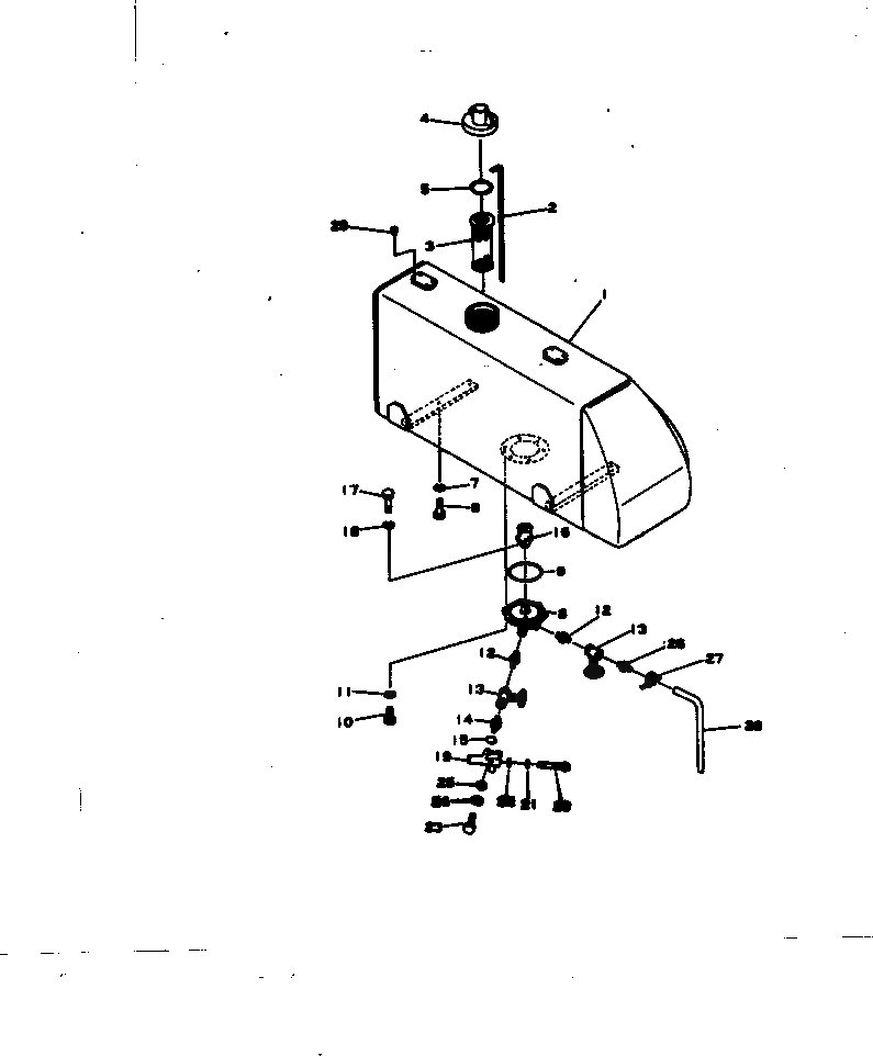 Схема запчастей Komatsu D65E-6 - ТОПЛИВН. БАК. КОМПОНЕНТЫ ДВИГАТЕЛЯ И ЭЛЕКТРИКА