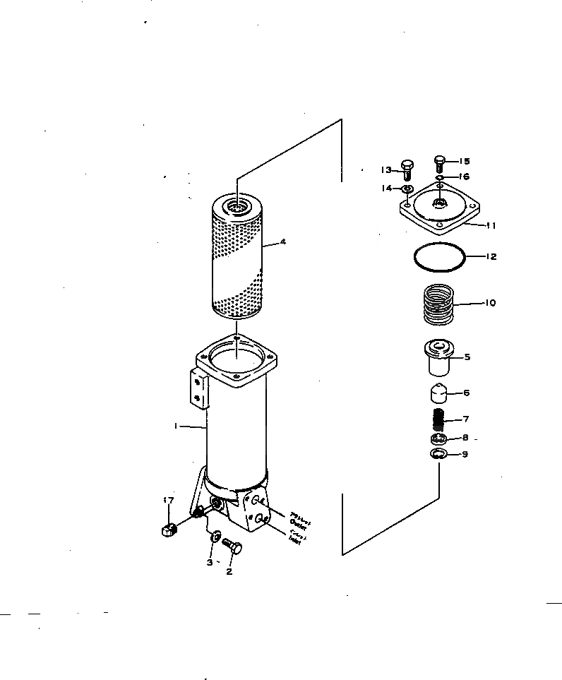 Схема запчастей Komatsu D65E-6 - МАСЛЯНЫЙ ФИЛЬТР ТРАНСМИССИИ(№87-) ГИДРОТРАНСФОРМАТОР И ТРАНСМИССИЯ