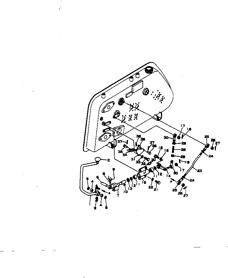 Схема запчастей Komatsu D65E-6 - РЫЧАГ УПРАВЛЕНИЯ ОТВАЛОМ (ДЛЯ ПРЯМ. TОТВАЛ С ПЕРЕКОСОМ) УПРАВЛ-Е РАБОЧИМ ОБОРУДОВАНИЕМ