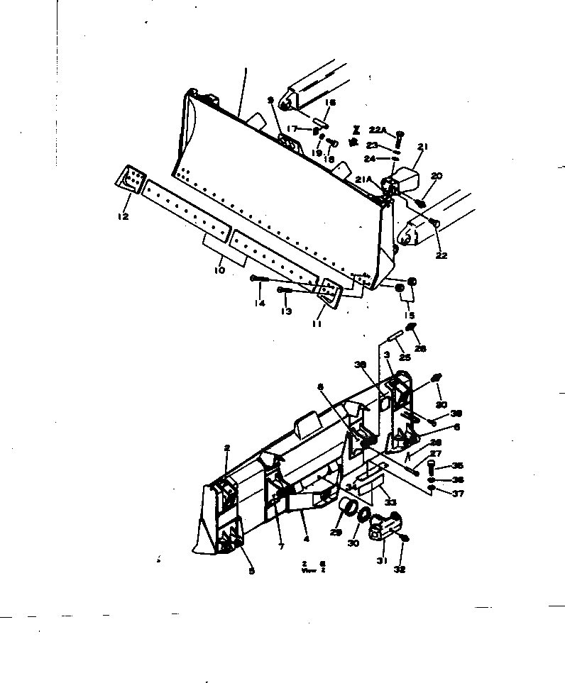 Схема запчастей Komatsu D65E-6 - ПРЯМ. ОТВАЛ ОТВАЛ(№-) ОПЦИОННЫЕ КОМПОНЕНТЫ