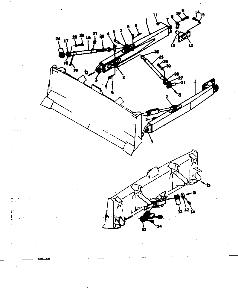 Схема запчастей Komatsu D65E-6 - РАМА ПРЯМ. ОТВАЛА(№9-9) ОПЦИОННЫЕ КОМПОНЕНТЫ