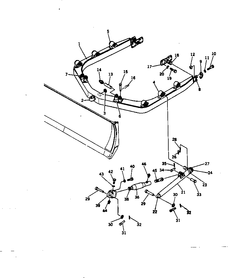 Схема запчастей Komatsu D65E-6 - УСИЛЕНН. С-ОБРАЗН. РАМА ОПЦИОННЫЕ КОМПОНЕНТЫ
