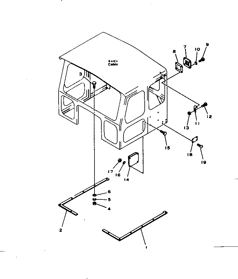 Схема запчастей Komatsu D65E-6 - СТАЛЬНАЯ КАБИНА (/)(№8-) ОПЦИОННЫЕ КОМПОНЕНТЫ