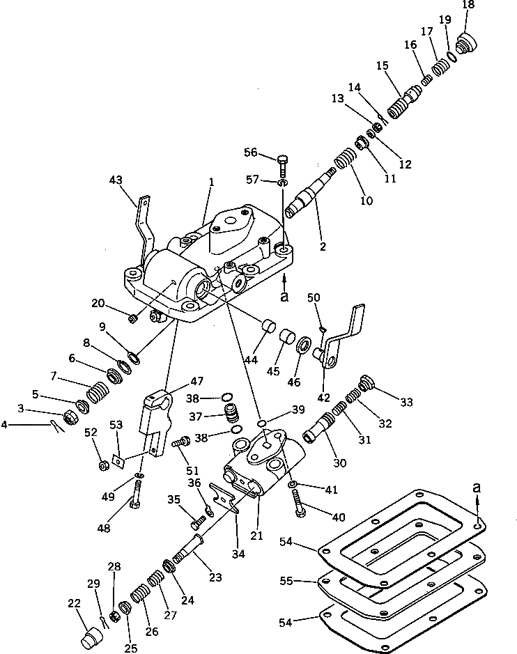 Схема запчастей Komatsu D65E-8 - КЛАПАН УПРАВЛЕНИЯ ПОВОРОТОМ СИСТЕМАУПРАВЛЕНИЯ ПОВОРОТОМ И КОНЕЧНАЯ ПЕРЕДАЧА