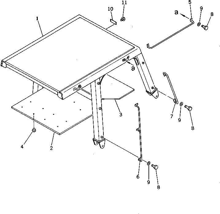 Схема запчастей Komatsu D65E-8 - СИСТЕМА ROPS ЧАСТИ КОРПУСА