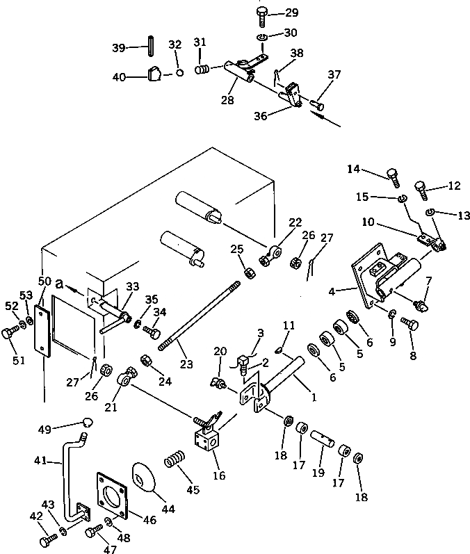 Схема запчастей Komatsu D65E-8 - РЫЧАГ УПРАВЛ-Я (-СЕКЦ. ТИП) УПРАВЛ-Е РАБОЧИМ ОБОРУДОВАНИЕМ