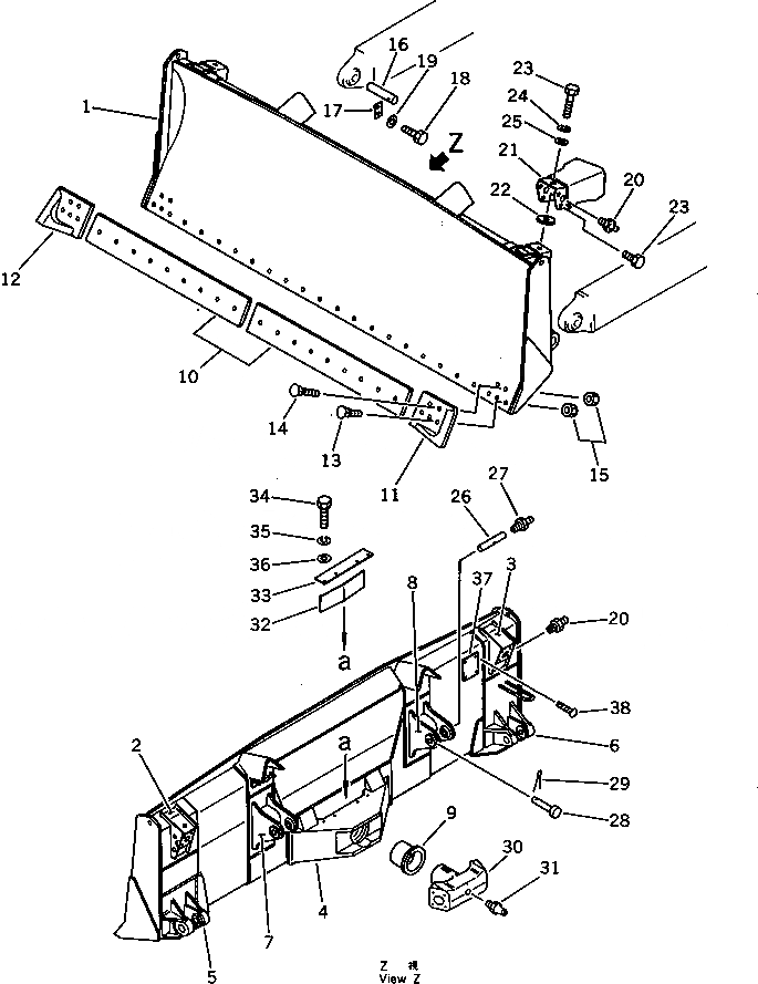 Схема запчастей Komatsu D65E-8 - ПРЯМ. ОТВАЛ ОТВАЛ (ШУМОПОДАВЛ. СПЕЦ-Я ДЛЯ EC)       (DE-8B №7-) (DE-8D №89-)(№7-) ОПЦИОННЫЕ КОМПОНЕНТЫ¤ ИНСТРУМЕНТ И РЕМКОМПЛЕКТЫ