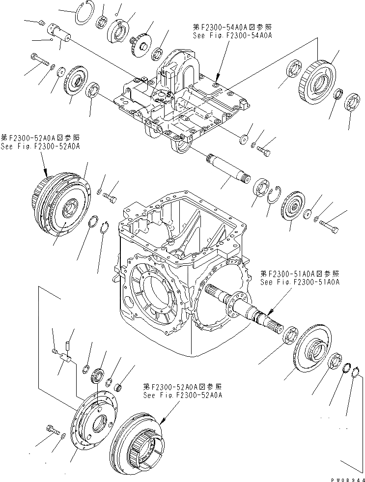 Схема запчастей Komatsu D65EX-12 - H.S.S (ПРИВОД И ВАЛ)(№-) СИЛОВАЯ ПЕРЕДАЧА И КОНЕЧНАЯ ПЕРЕДАЧА