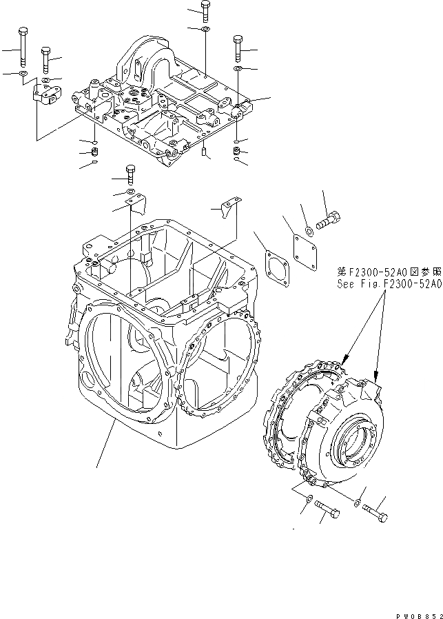 Схема запчастей Komatsu D65EX-12 - H.S.S (КОРПУС) (/)(№9-) СИЛОВАЯ ПЕРЕДАЧА И КОНЕЧНАЯ ПЕРЕДАЧА