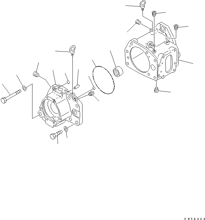 Схема запчастей Komatsu D65EX-12 - HSS НАСОС (/) ОСНОВН. КОМПОНЕНТЫ И РЕМКОМПЛЕКТЫ