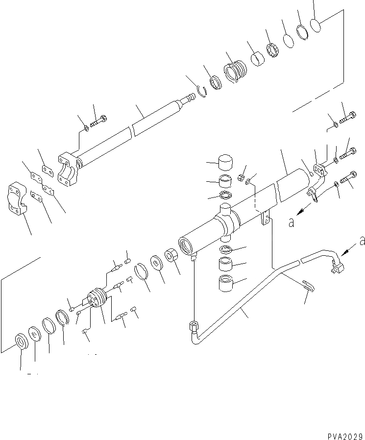 Схема запчастей Komatsu D65EX-12 - ГИДРОЦИЛИНДР ПОДЪЕМА ОСНОВН. КОМПОНЕНТЫ И РЕМКОМПЛЕКТЫ