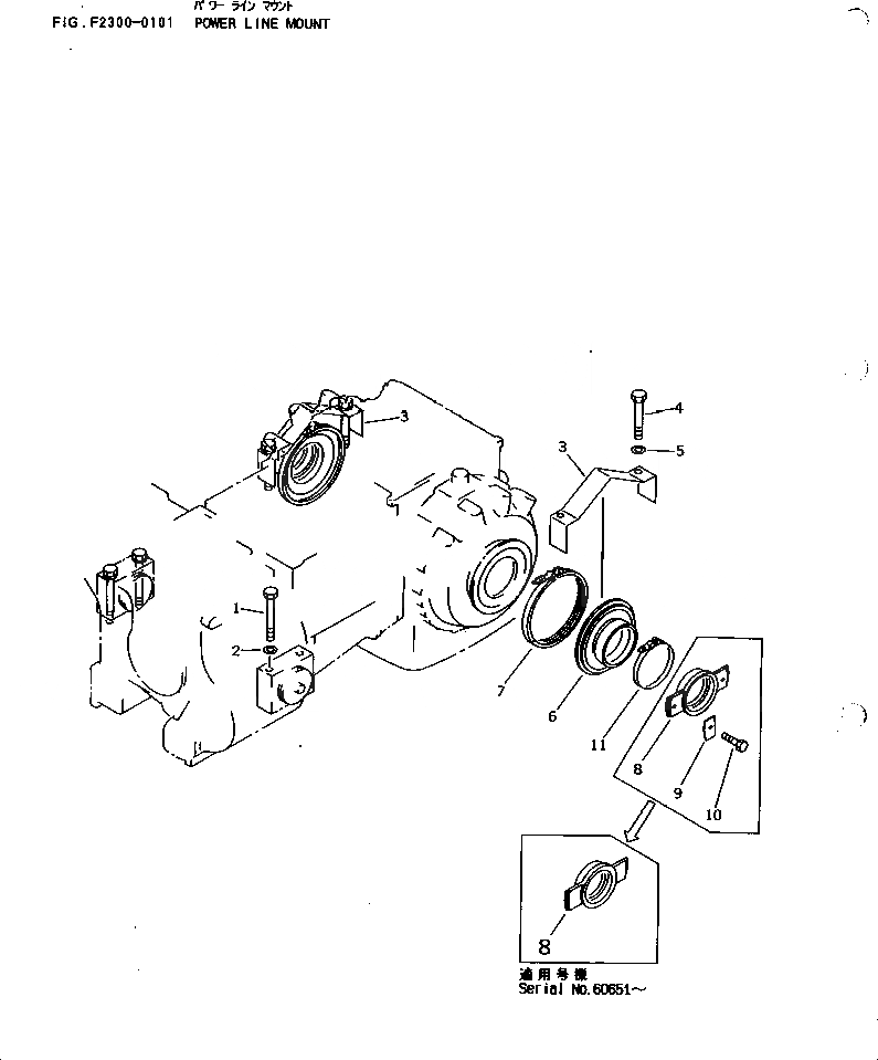 Схема запчастей Komatsu D65EX-12 - СИЛОВАЯ ЛИНИЯ КРЕПЛЕНИЕ СИЛОВАЯ ПЕРЕДАЧА И КОНЕЧНАЯ ПЕРЕДАЧА
