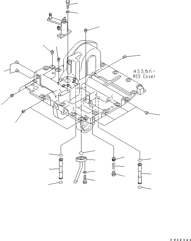 Схема запчастей Komatsu D65EX-12-E - H.S.S (КОРПУС) (/)(№-) СИЛОВАЯ ПЕРЕДАЧА И КОНЕЧНАЯ ПЕРЕДАЧА