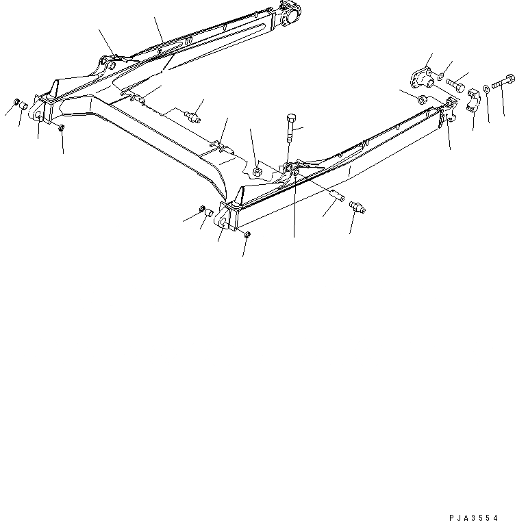Схема запчастей Komatsu D65EX-12-E - H-РАМА (ДЛЯ TОБОД КОЛЕСАMING DOZER) РАБОЧЕЕ ОБОРУДОВАНИЕ