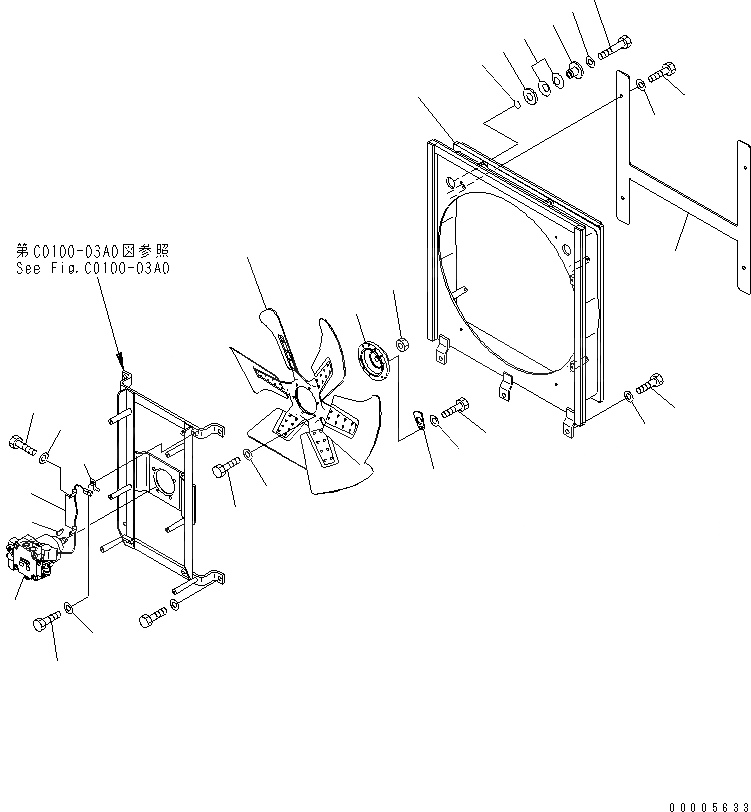 Схема запчастей Komatsu D65EX-15 - ОХЛАЖД-Е (КРЕПЛЕНИЕ И РЕЗЕРВН. БАК) СИСТЕМА ОХЛАЖДЕНИЯ