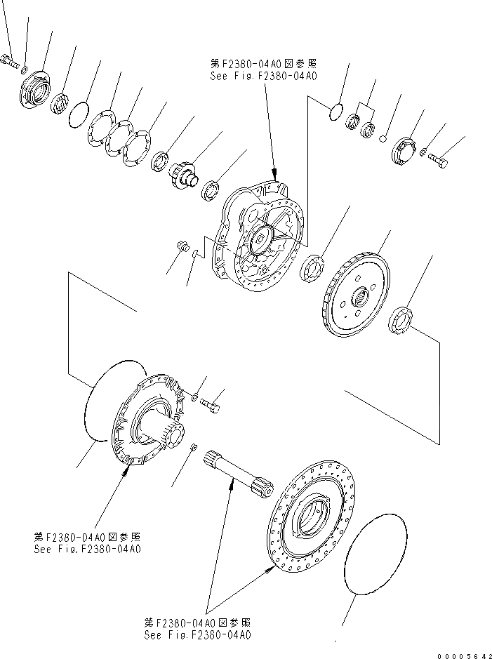 Схема запчастей Komatsu D65EX-15 - КОНЕЧНАЯ ПЕРЕДАЧА (ПОДШИПНИК) СИЛОВАЯ ПЕРЕДАЧА И КОНЕЧНАЯ ПЕРЕДАЧА