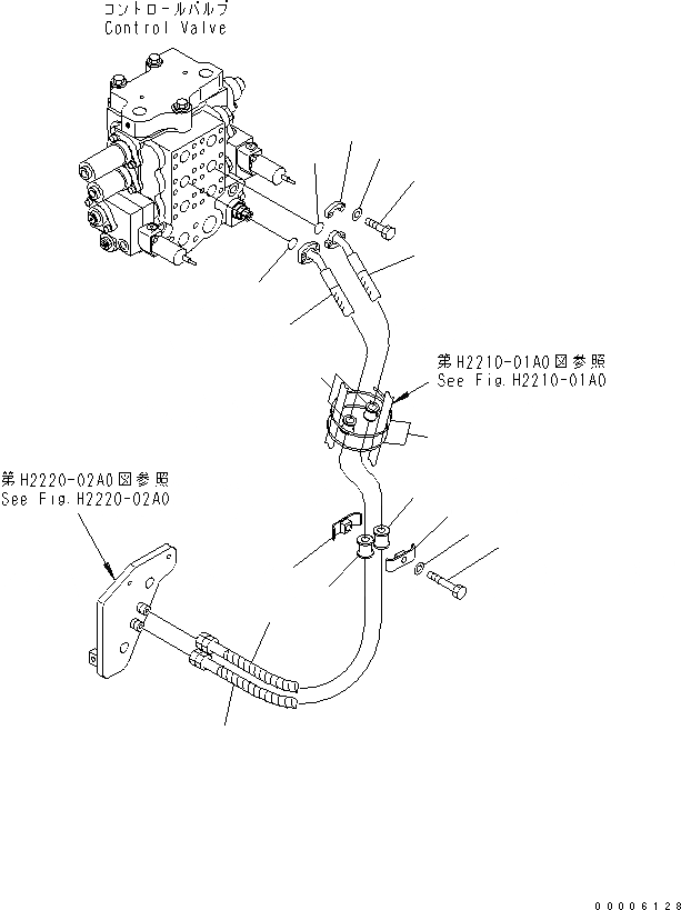Схема запчастей Komatsu D65EX-15 - ЛИНИЯ ПЕРЕКОСА (КЛАПАН ПЕРЕКОСА) ГИДРАВЛИКА