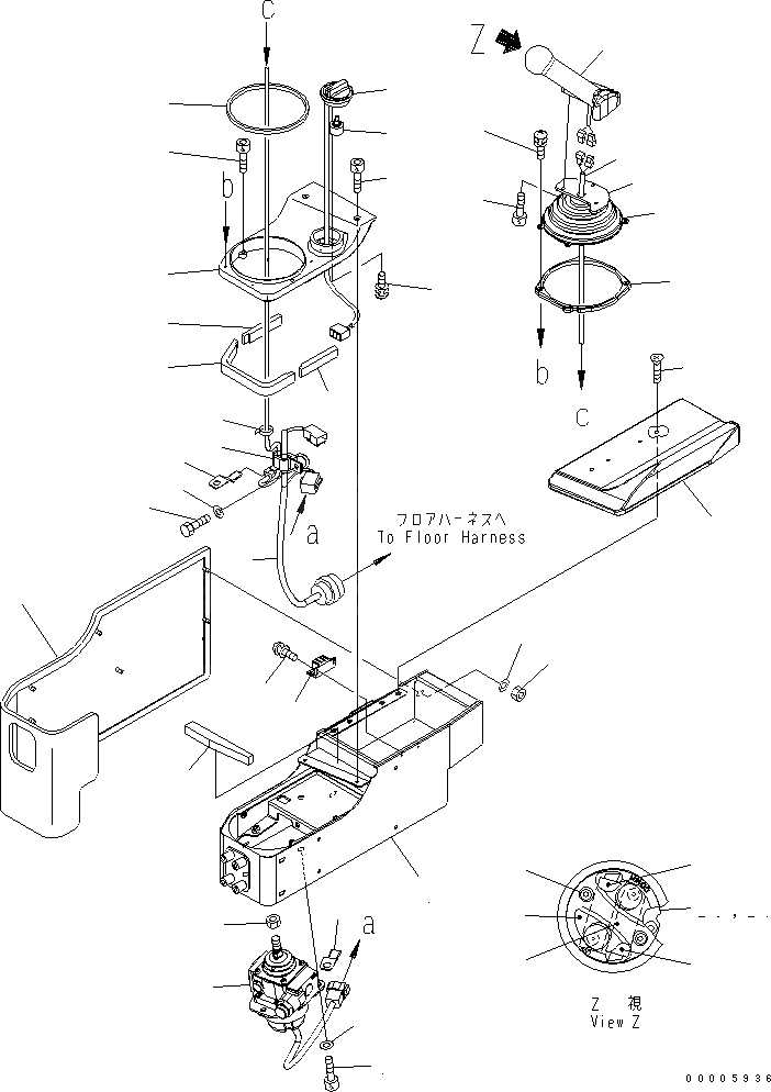 Схема запчастей Komatsu D65EX-15 - ОСНОВН. КОНСТРУКЦИЯ (КОНТРОЛЬ ХОДА) (РЫЧАГ И КОНСОЛЬ ЛЕВ.) КАБИНА ОПЕРАТОРА И СИСТЕМА УПРАВЛЕНИЯ