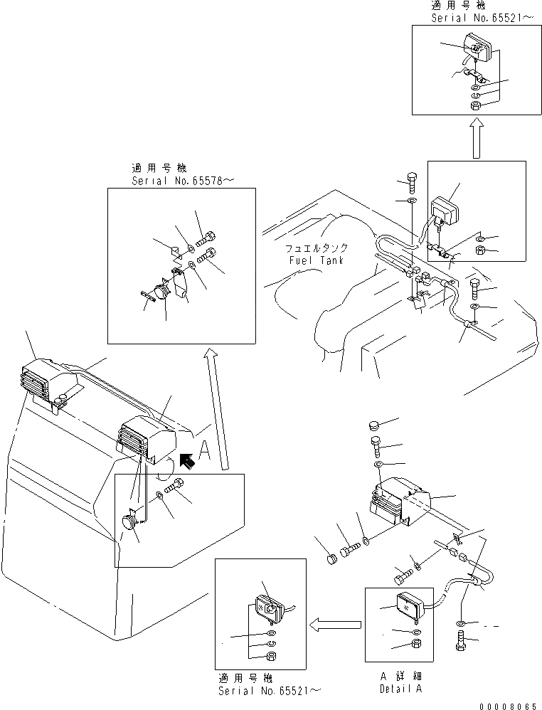 Схема запчастей Komatsu D65EX-12U - ПЕРЕДН. ОСВЕЩЕНИЕ(№-) ЭЛЕКТРИКА
