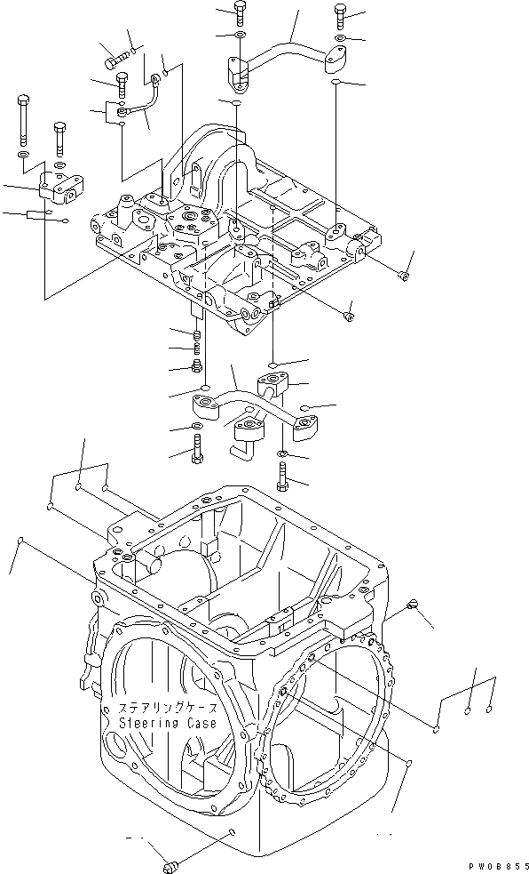 Схема запчастей Komatsu D65EX-12U - H.S.S (КОРПУС) (/)(№9-) СИЛОВАЯ ПЕРЕДАЧА И КОНЕЧНАЯ ПЕРЕДАЧА