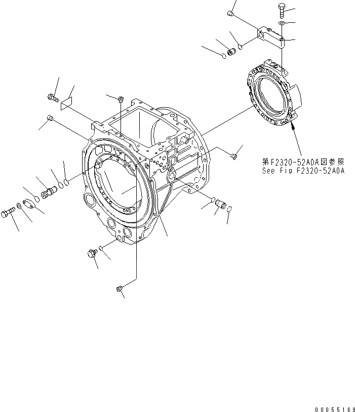 Схема запчастей Komatsu D65EX-12U - ТРАНСМИССИЯ (КОРПУС)(№-) СИЛОВАЯ ПЕРЕДАЧА И КОНЕЧНАЯ ПЕРЕДАЧА