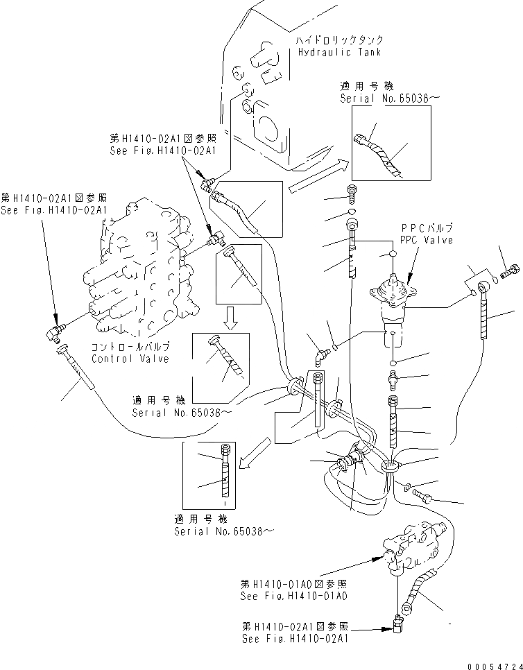 Схема запчастей Komatsu D65EX-12U - ОСНОВН. КОНСТРУКЦИЯ (ГИДРАВЛИКА РУЛ. УПРАВЛЕНИЯ)(№-) КАБИНА ОПЕРАТОРА И СИСТЕМА УПРАВЛЕНИЯ