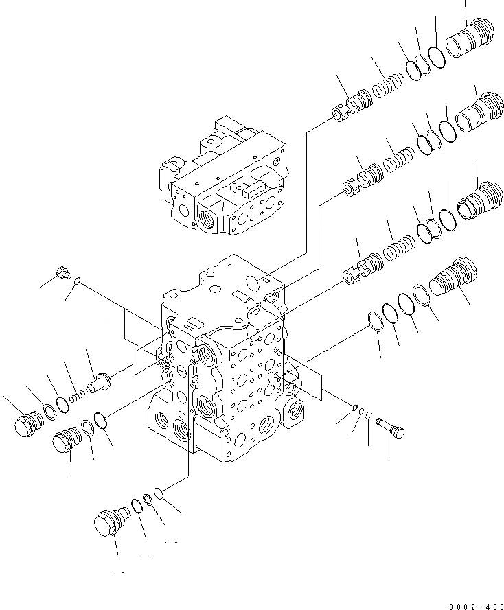 Схема запчастей Komatsu D65EX-12U - УПРАВЛЯЮЩ. КЛАПАН (4-Х СЕКЦИОНН.) (/7) (ДЛЯ РЫХЛИТЕЛЬ) (СЕВ. АМЕРИКА СПЕЦ-Я.)(№-) ОСНОВН. КОМПОНЕНТЫ И РЕМКОМПЛЕКТЫ