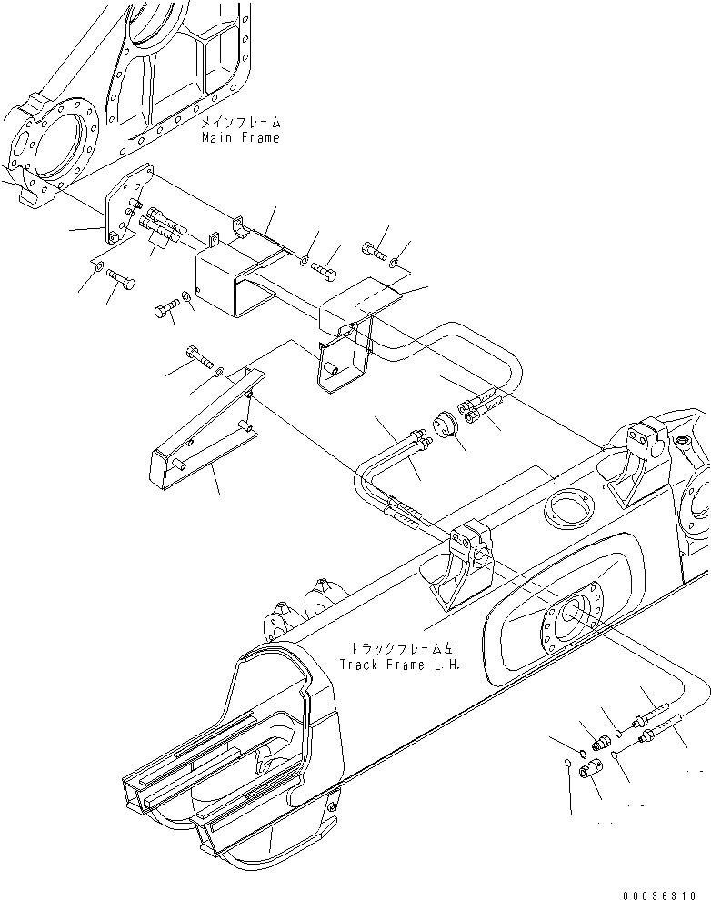 Схема запчастей Komatsu D65EX-15 - PITCH ЛИНИЯ (ГУСЕНИЧНАЯ РАМА ) (ШИР. GAUGE СПЕЦ-Я.) ГИДРАВЛИКА