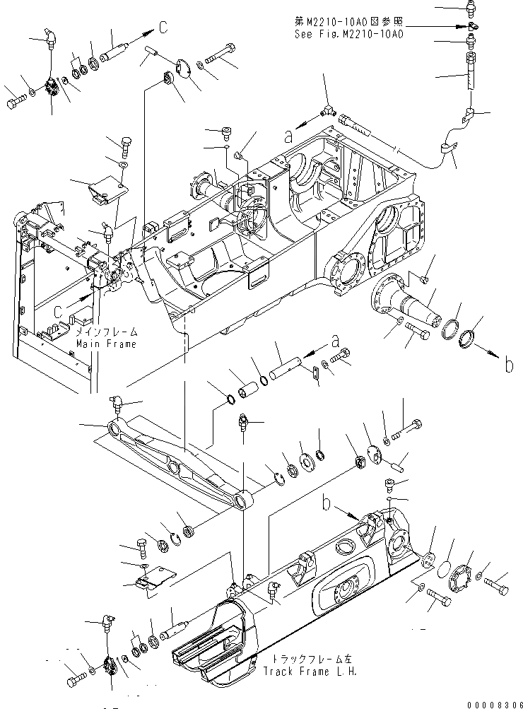 Схема запчастей Komatsu D65EX-15 - БАЛКА БАЛАНСИРА И ПОВОРОТН. ШКВОРЕНЬ (ДЛЯ ШИР. GAUGE)(№7-7) ОСНОВН. РАМА И КОМПОНЕНТЫ