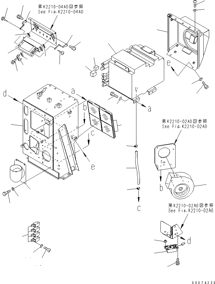 Схема запчастей Komatsu D65EX-15 - ПРИБОРНАЯ ПАНЕЛЬ (С КОНДИЦИОНЕРОМ И КОРПУС) (/) (ДЛЯ ОТОПИТЕЛЯ)(№87-) КАБИНА ОПЕРАТОРА И СИСТЕМА УПРАВЛЕНИЯ