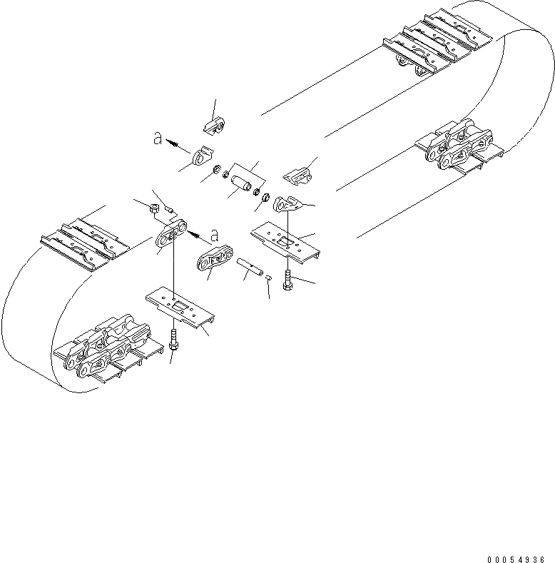 Схема запчастей Komatsu D65EX-15 - ГУСЕНИЦЫ (СМАЗЫВ. ТИПА) (SNOW ТИП) (MM ШИР.)(№79-) ХОДОВАЯ