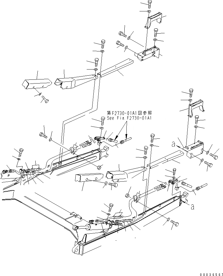 Схема запчастей Komatsu D65EX-15 - TОБОД КОЛЕСАMING DOZER ЛИНИЯ(№787-79) РАБОЧЕЕ ОБОРУДОВАНИЕ