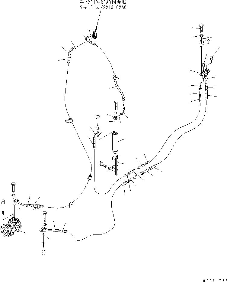 Схема запчастей Komatsu D65EX-15 - КОНДИЦ. ВОЗДУХА (КОНДЕНСАТОР) (LANDFILL СПЕЦ-Я.) КАБИНА ОПЕРАТОРА И СИСТЕМА УПРАВЛЕНИЯ