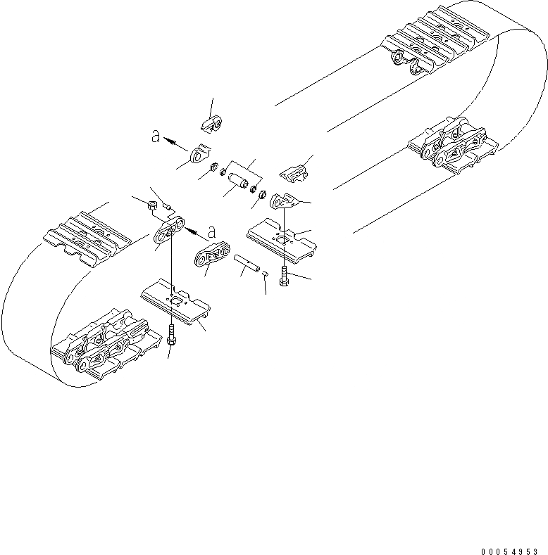 Схема запчастей Komatsu D65EX-15 - ГУСЕНИЦЫ (СМАЗЫВ. ТИПА) (ОДИНОЧН. ГРУНТОЗАЦЕП) (УСИЛ.) (MM ШИР.) (ДЛЯ LANDFILL)(№79-) ХОДОВАЯ