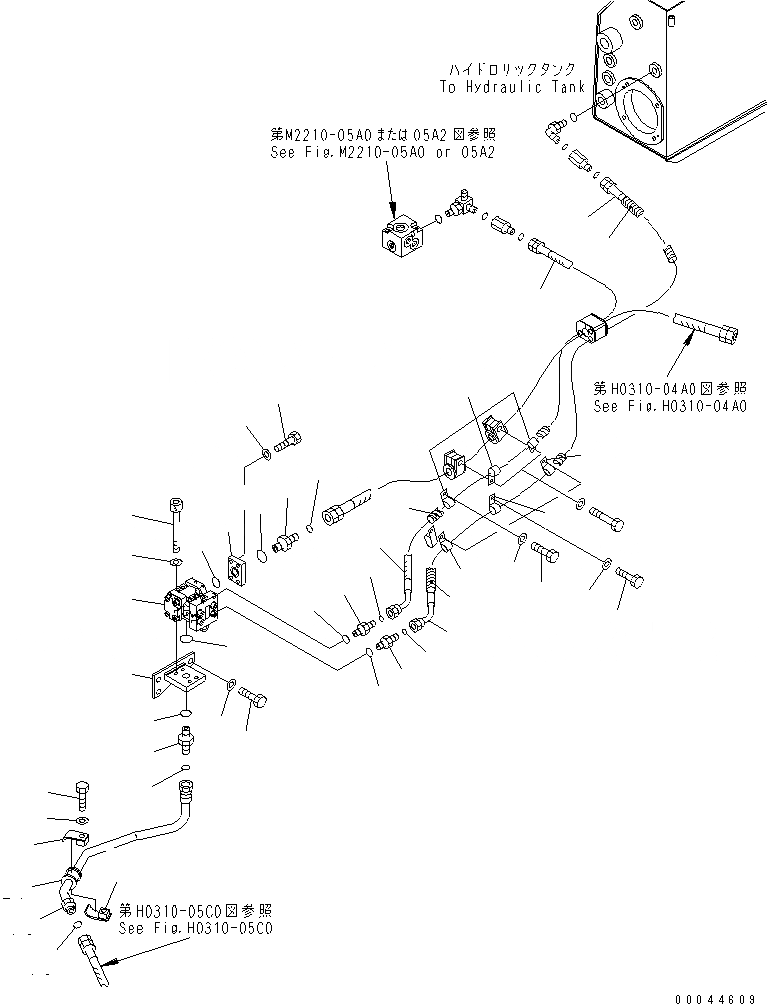 Схема запчастей Komatsu D65EX-15E0 - ГИДР. НАСОС. ЛИНИЯ (РЕДУКЦИОНН. КЛАПАН) ГИДРАВЛИКА