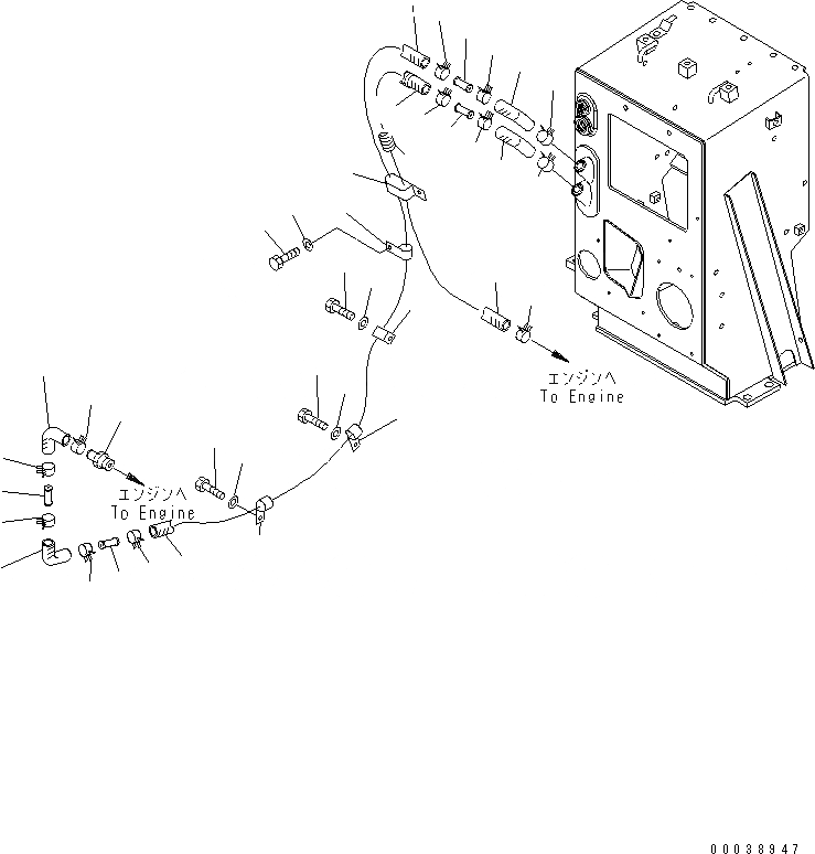 Схема запчастей Komatsu D65EX-15E0 - КОНДИЦ. ВОЗДУХА (ЛИНИЯ ОБОГРЕВАТЕЛЯ) КАБИНА ОПЕРАТОРА И СИСТЕМА УПРАВЛЕНИЯ