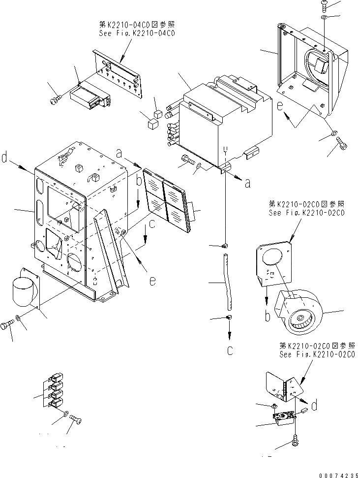 Схема запчастей Komatsu D65EX-15E0 - ПРИБОРНАЯ ПАНЕЛЬ (С КОНДИЦИОНЕРОМ И КОРПУС) (/) (ДЛЯ ОТОПИТЕЛЯ)(№9-7) КАБИНА ОПЕРАТОРА И СИСТЕМА УПРАВЛЕНИЯ