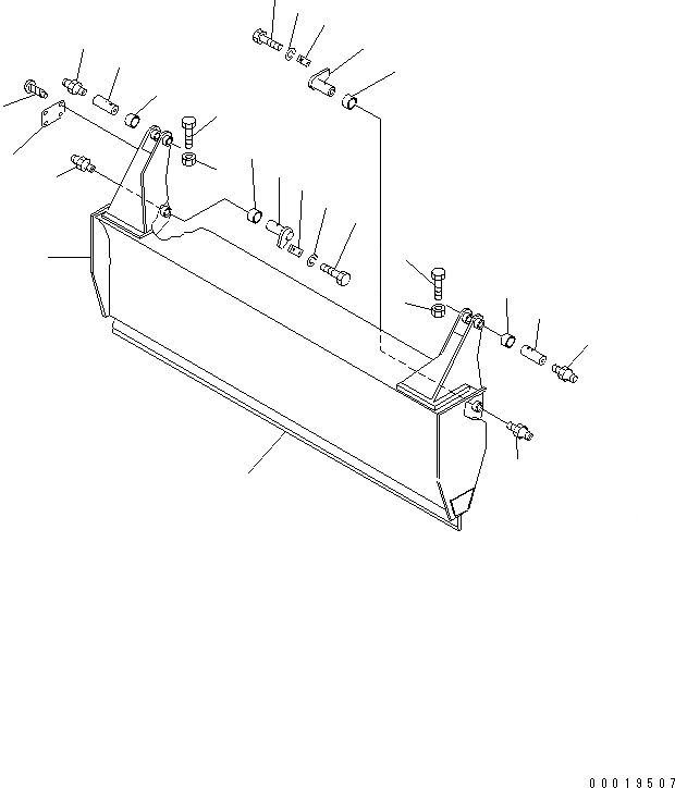 Схема запчастей Komatsu D65EX-15E0 - TОБОД КОЛЕСАMING ОТВАЛ РАБОЧЕЕ ОБОРУДОВАНИЕ