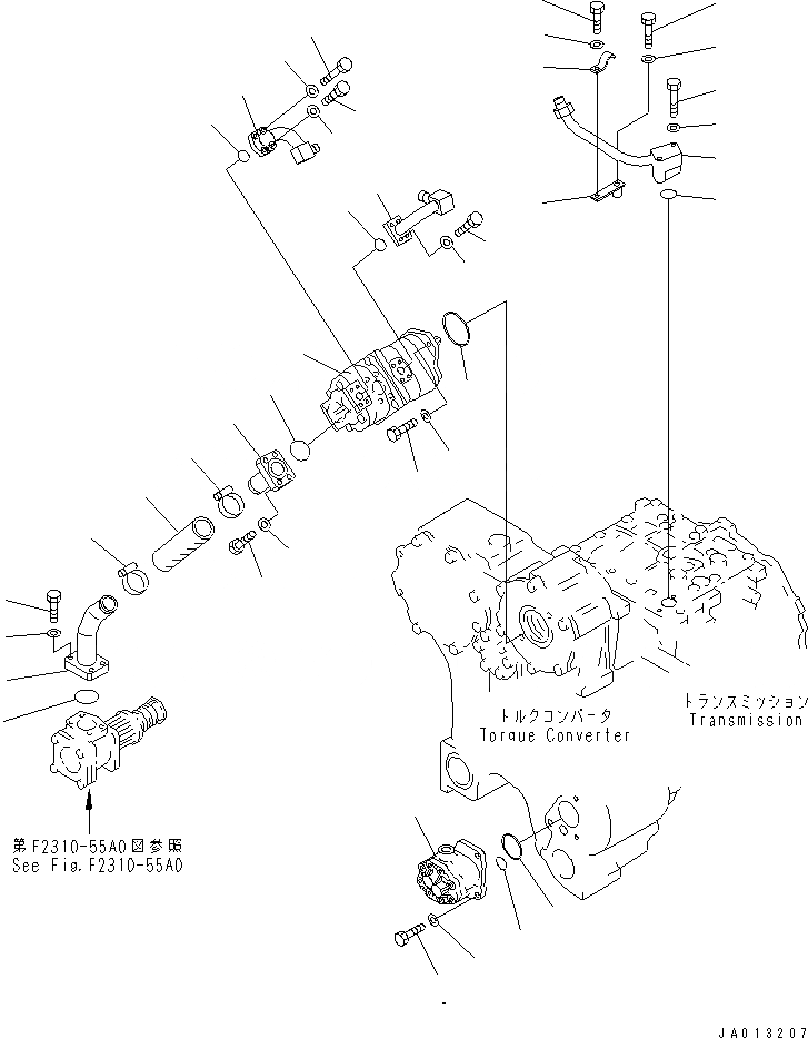 Схема запчастей Komatsu D65P-12 - МУФТА И ТОРМОЗ. (НАСОС)(№-) СИЛОВАЯ ПЕРЕДАЧА И КОНЕЧНАЯ ПЕРЕДАЧА