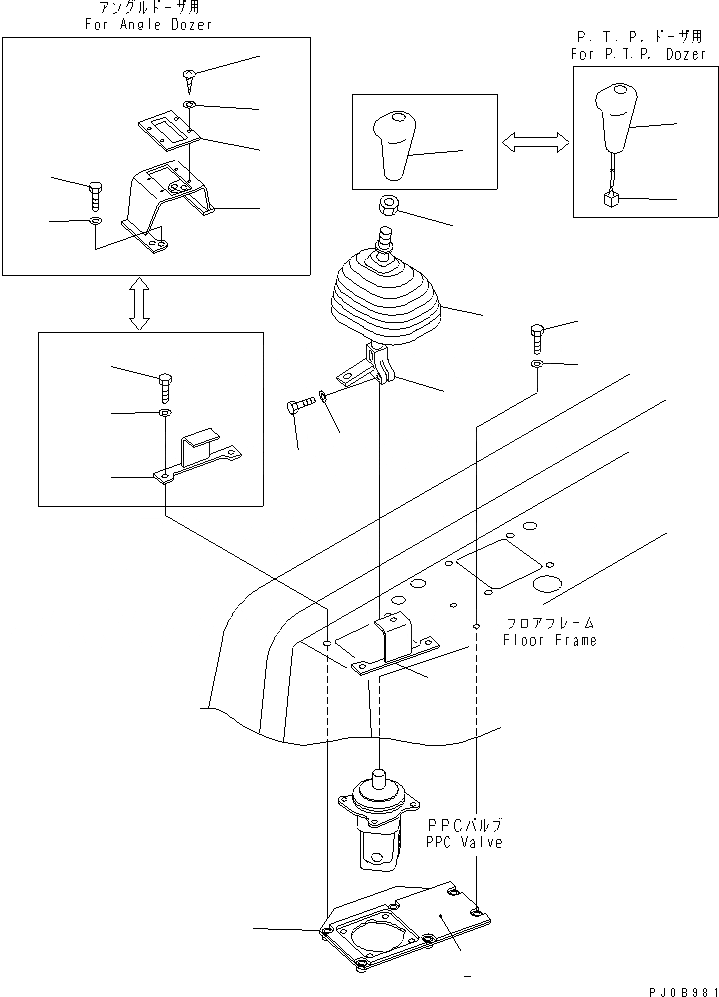 Схема запчастей Komatsu D65P-12 - ОСНОВН. КОНСТРУКЦИЯ (ОТВАЛ УПРАВЛ-Е) (DP¤PX)(№-) КАБИНА ОПЕРАТОРА И СИСТЕМА УПРАВЛЕНИЯ