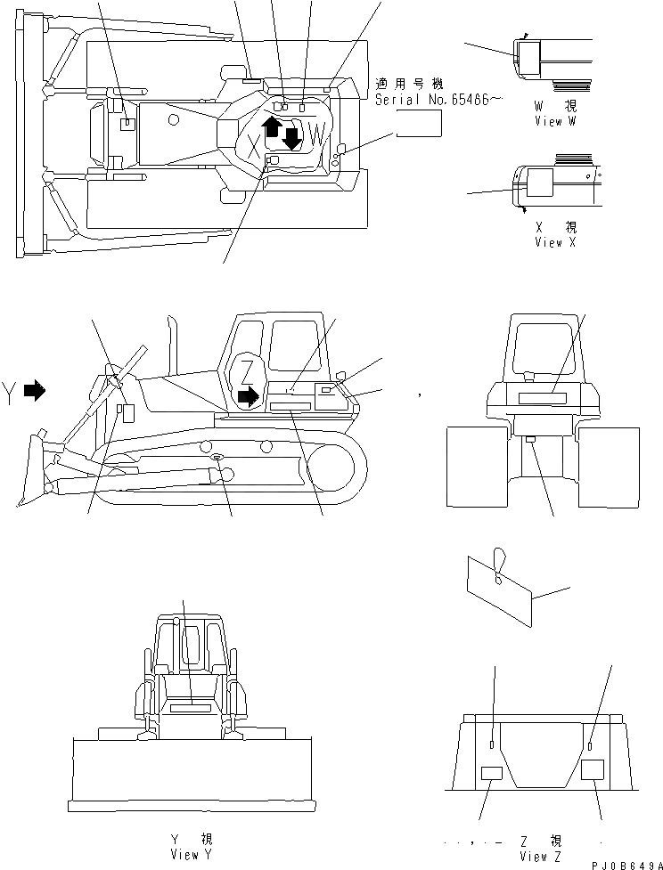 Схема запчастей Komatsu D65P-12 - МАРКИРОВКА (ИСПАНИЯ) (DP)(№-) МАРКИРОВКА