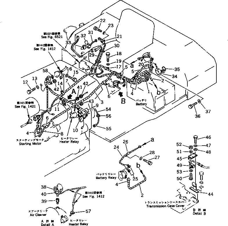 Схема запчастей Komatsu D65P-11D - ЭЛЕКТРИКА (/)(№87-) КОМПОНЕНТЫ ДВИГАТЕЛЯ И ЭЛЕКТРИКА