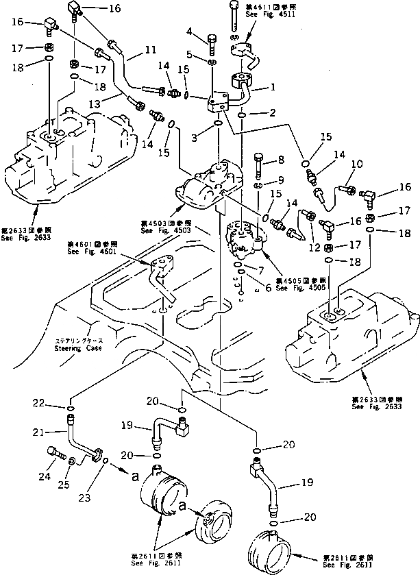 Схема запчастей Komatsu D65P-11D - РУЛЕВ. УПРАВЛЕНИЕ ТОРМОЗНАЯ ГИДРОЛИНИЯ СИСТЕМА УПРАВЛЕНИЯ