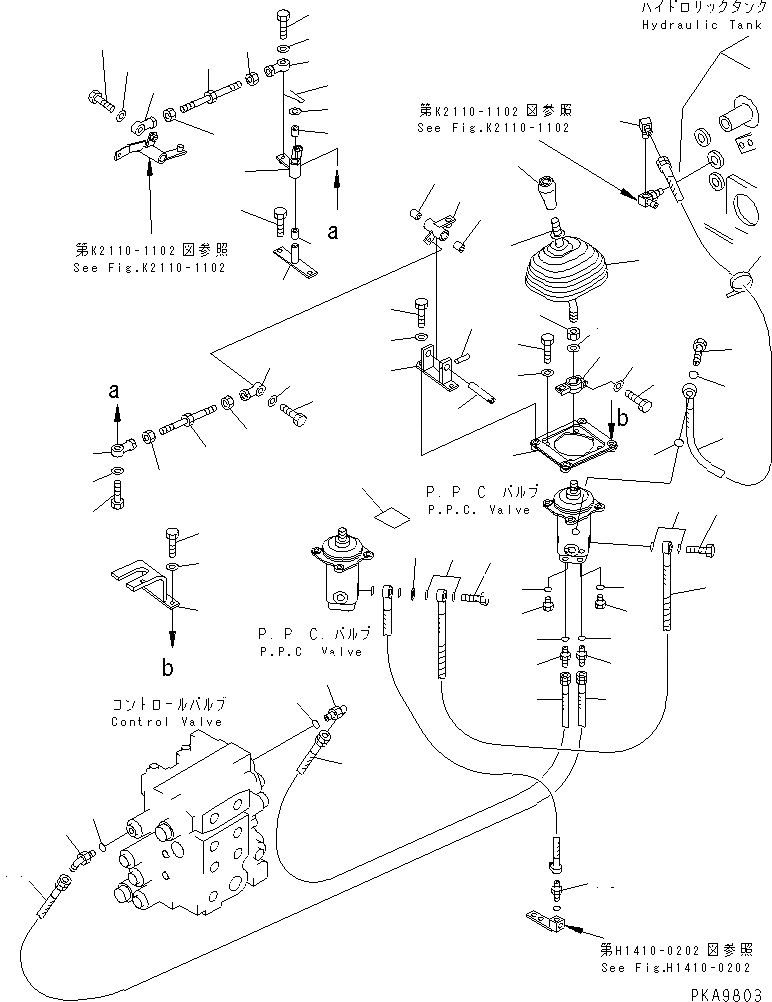 Схема запчастей Komatsu D65P-12-E - ЗАДН. РАБОЧЕЕ ОБОРУДОВАНИЕ УПРАВЛ-Е (ТРУБЫ) (ДЛЯ ВСПОМОГАТЕЛЬН. FРУКОЯТЬING ИНСТРУМЕНТ) КАБИНА ОПЕРАТОРА И СИСТЕМА УПРАВЛЕНИЯ