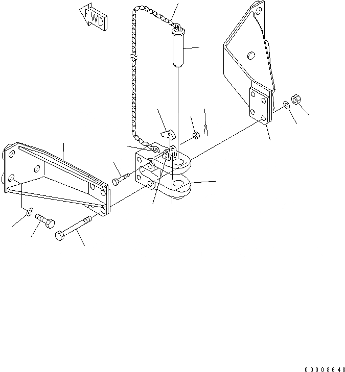 Схема запчастей Komatsu D65P-12-E - СЦЕПНОЕ УСТРОЙСТВО (ЖЕСТК.) РАБОЧЕЕ ОБОРУДОВАНИЕ