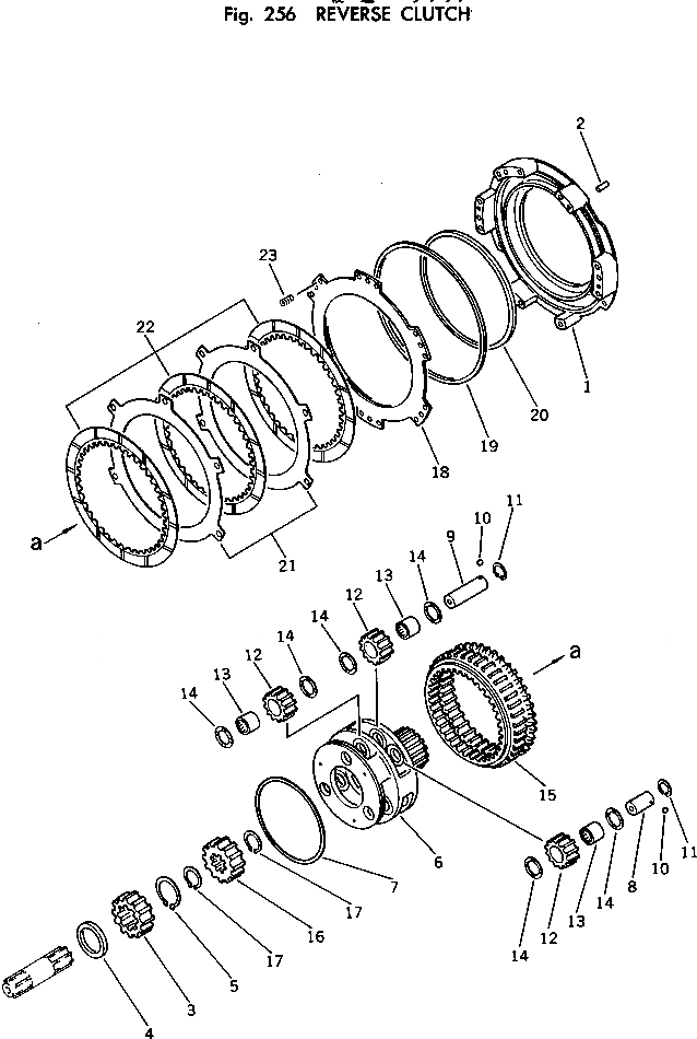 Схема запчастей Komatsu D65P-7 - РЕВЕРС МУФТА ГИДРОТРАНСФОРМАТОР И ТРАНСМИССИЯ